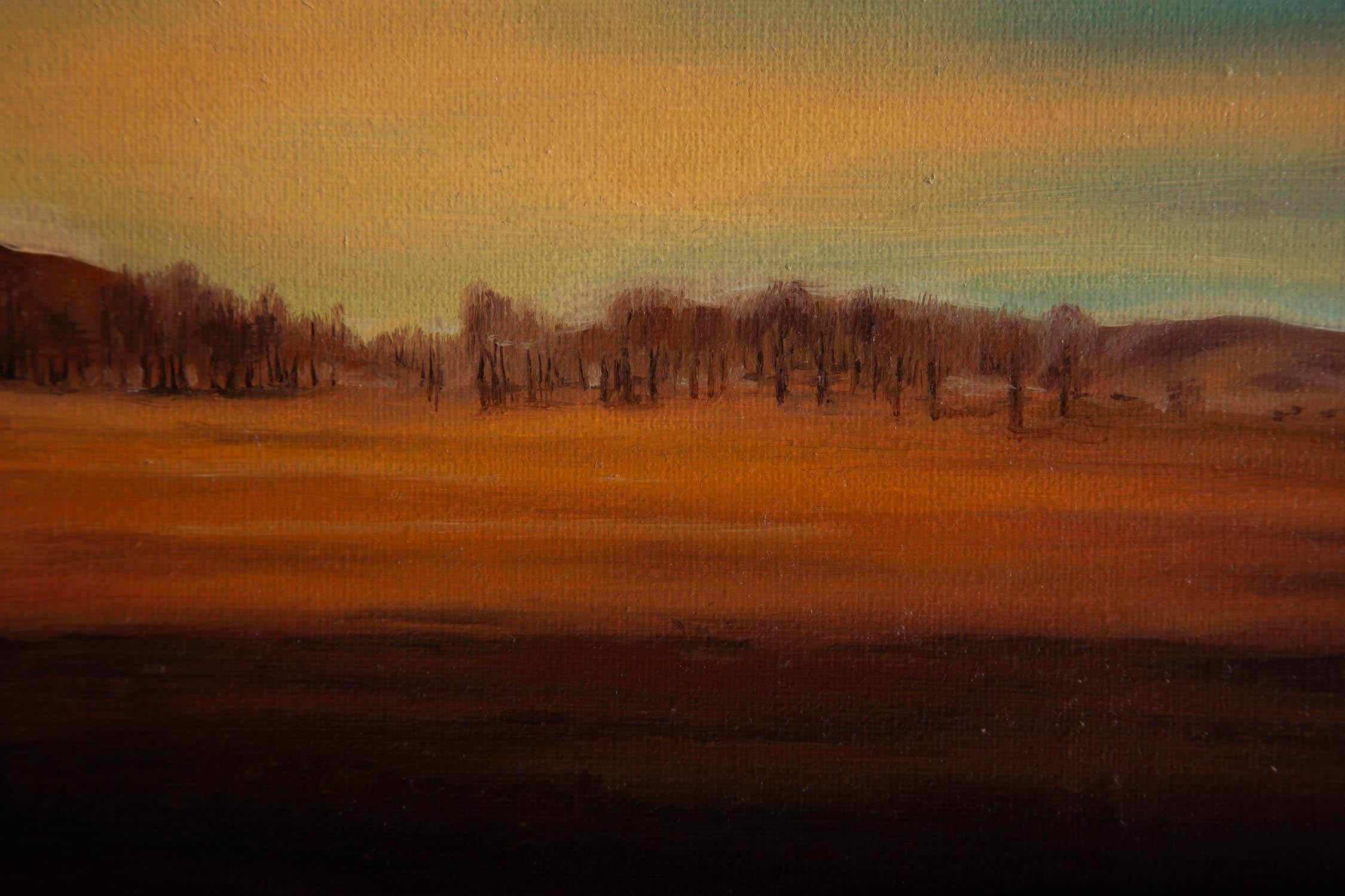 Yifan Liu Landschaft, Original-Ölgemälde „Bashang-Herbsttag“ im Angebot 5