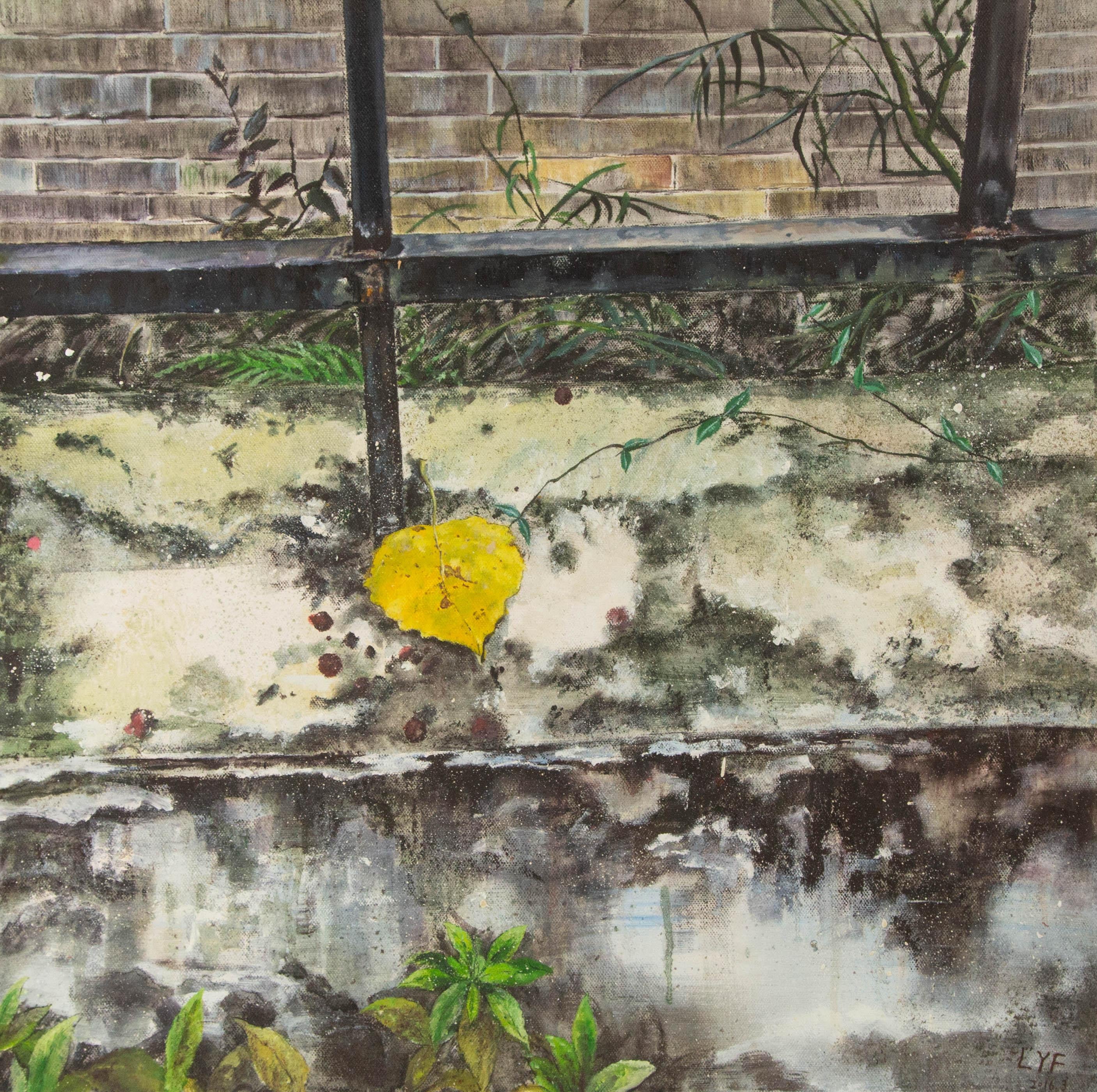 Yifang Liu Stillleben Original Öl auf Leinwand "Diverse Elemente VI"