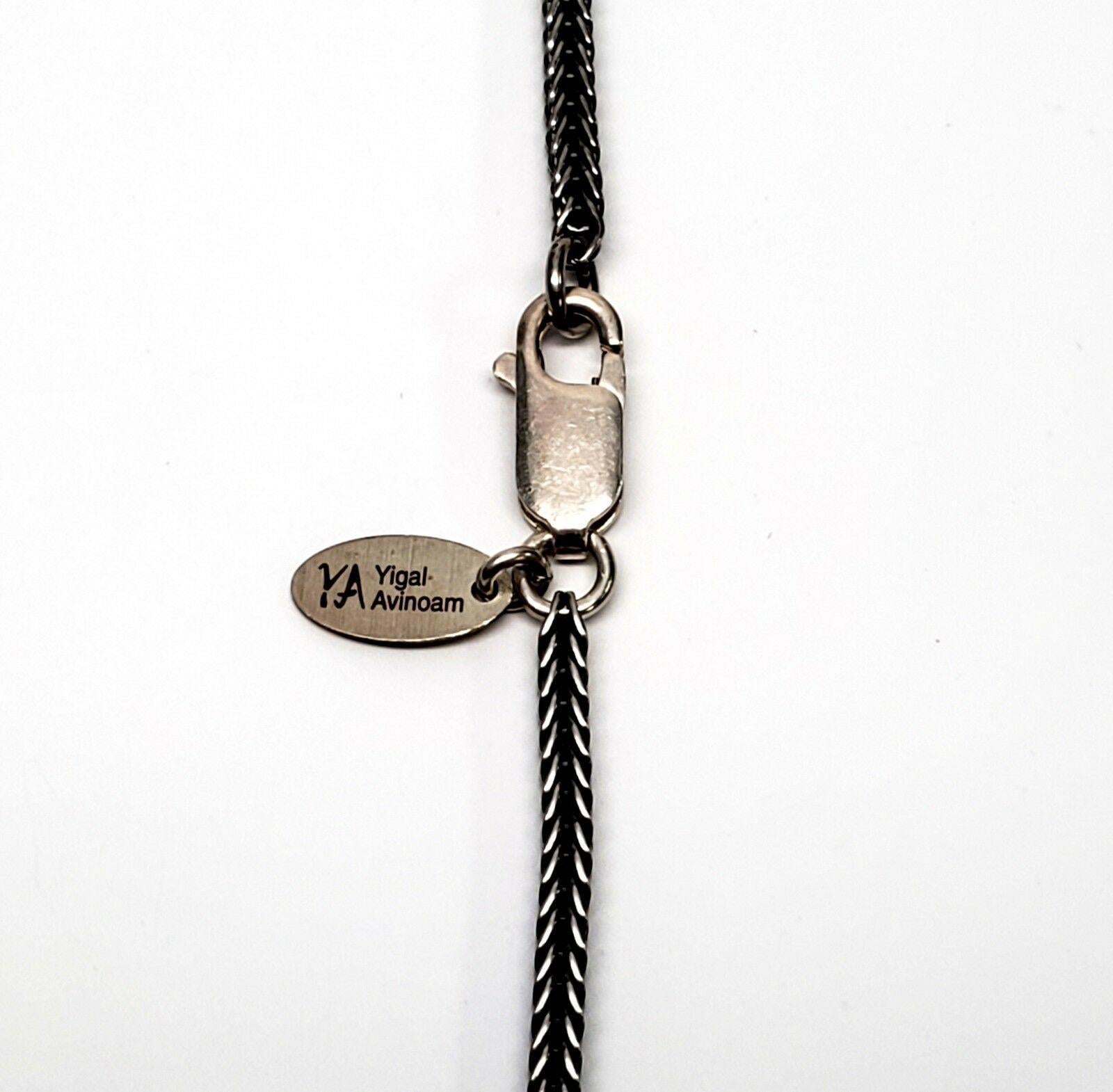 Yigal Avinoam Sterling Silver/14 Karat Gold Crusaders Cross with Wheat Chain 3