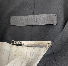 Yigal Azrouel 2000er Jahre Größe 8 Schwarzer Vintage Blazer mit Spitzenärmeln