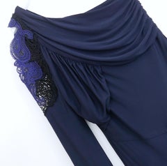 Abito da sera in jersey con spalla in pizzo di Yigal Azrouel