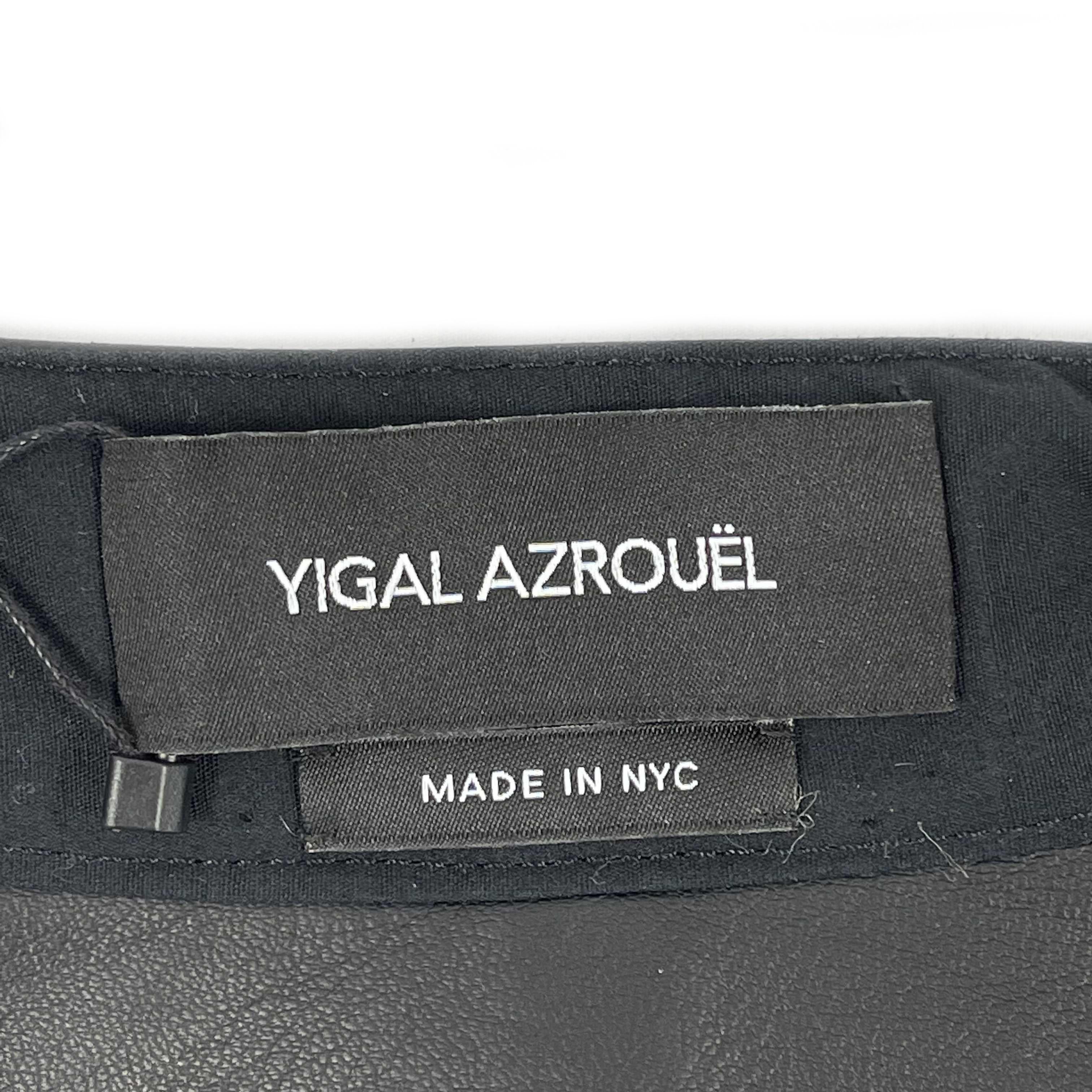 Yigal Azrouël Sheer Embroidered Black Leather Moto Jacket 2 / XS For Sale 1