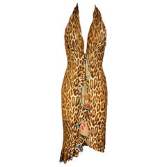 YIGAL AZROUEL Size S Brown & Tan Animal Print Rayon / Silk Sleeveless Dress