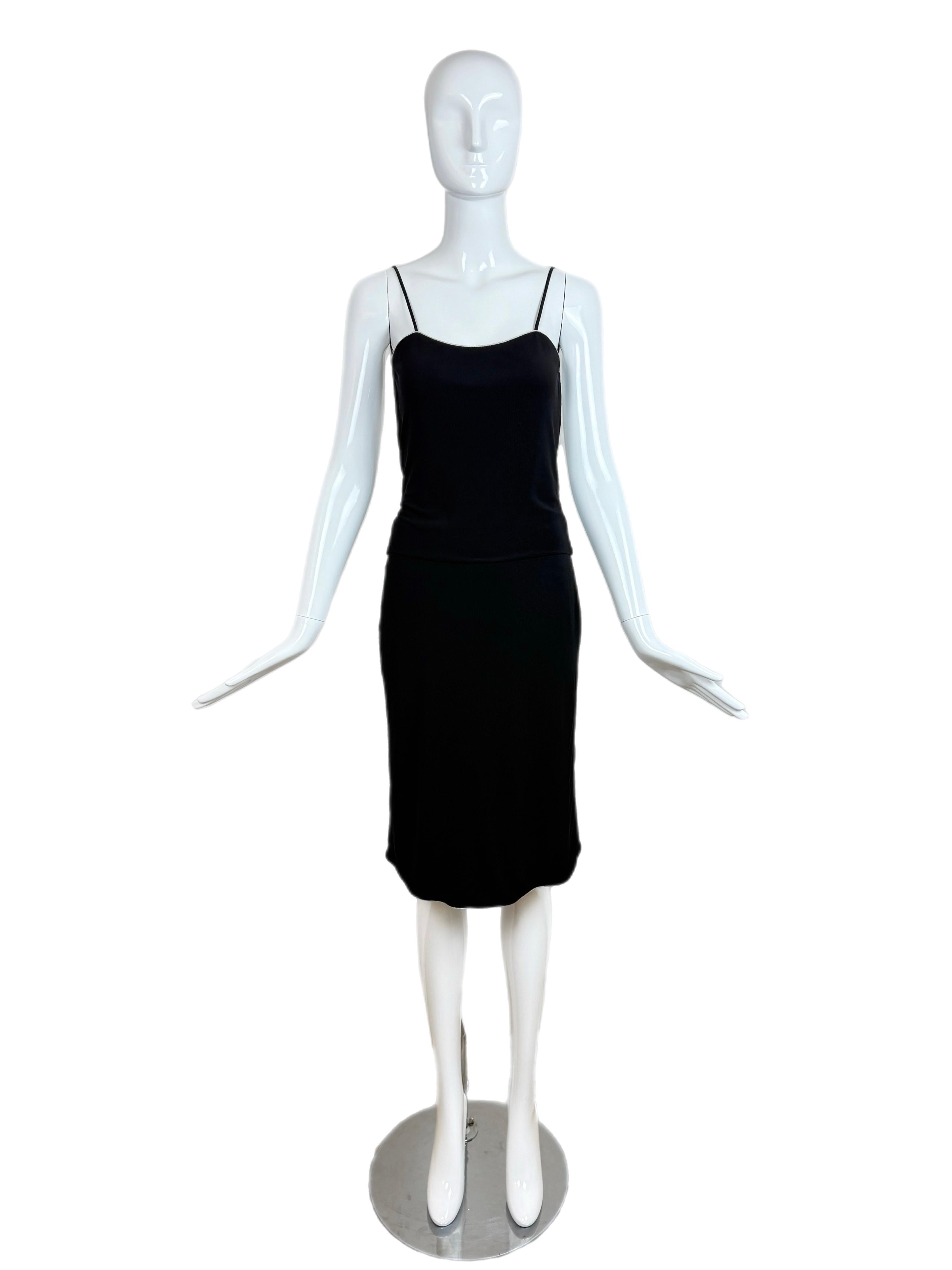 Gray YIGAL AZROUEL Vintage 2 Piece Backless Skirt Set For Sale