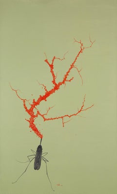 Yijian Wang Contemporary Original Oil On Canvas "Let Me Enjoy It 2"