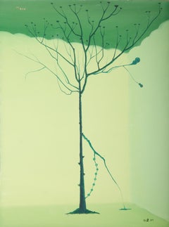 YiJian Wang Surrealist Original Oil On Canvas "Caprice 2"