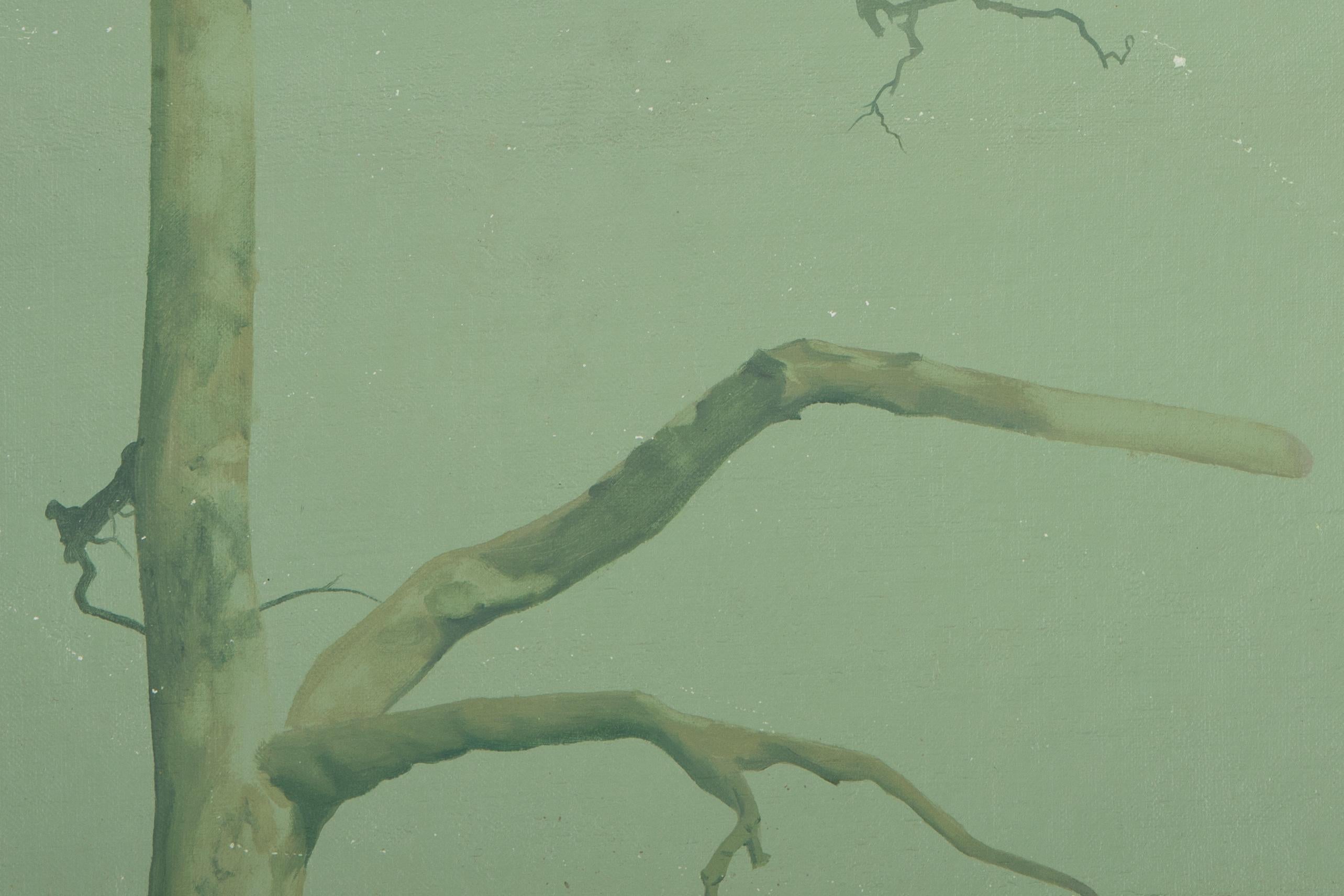 Yijian Wang Pintura al óleo original surrealista 