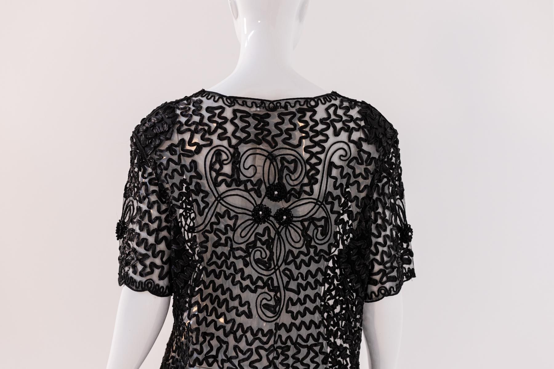 Yilibeier Eclectic Sheer Black Blouse For Sale 5