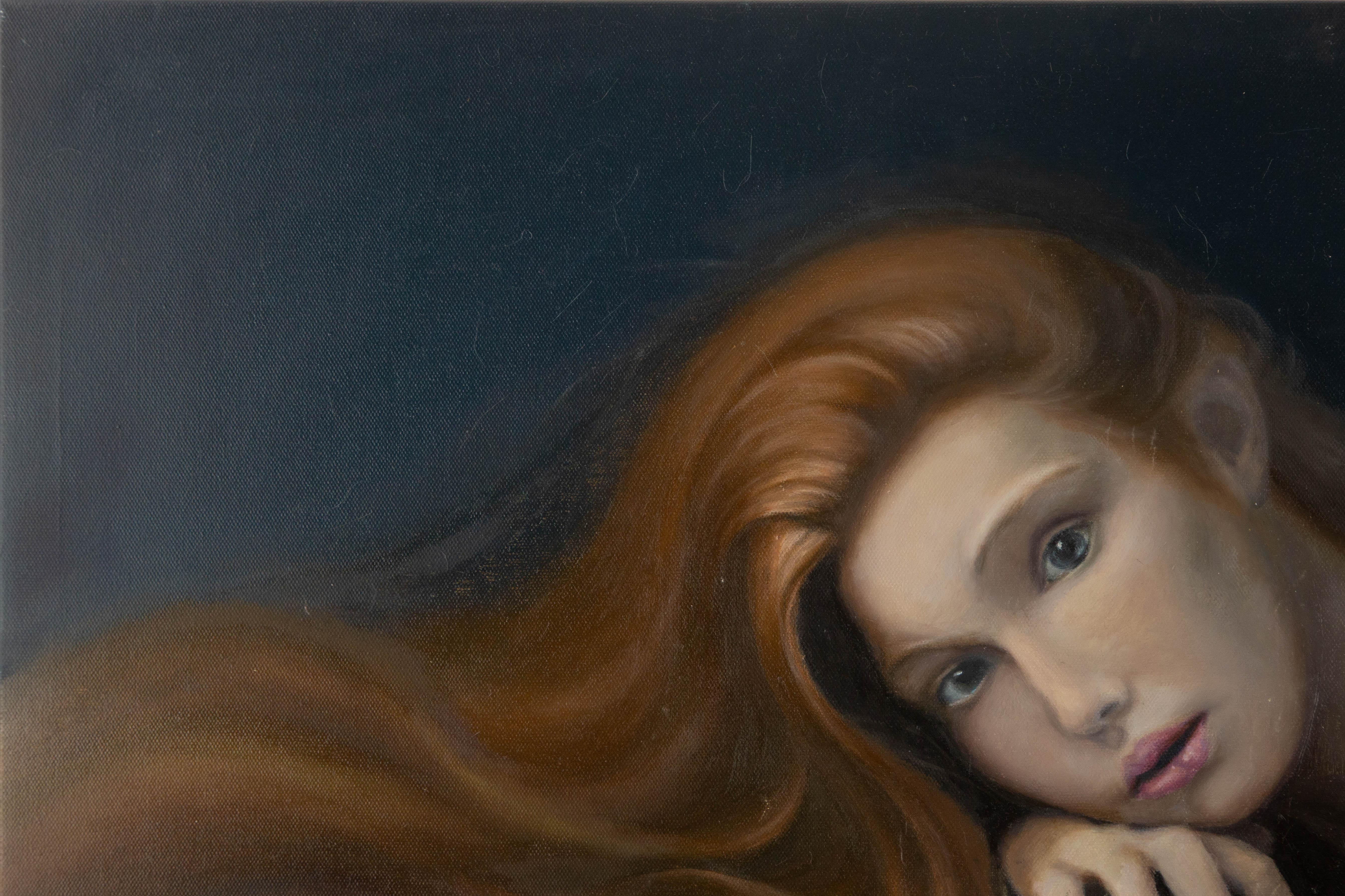 Yimin Liu Portrait Original Öl auf Leinwand 