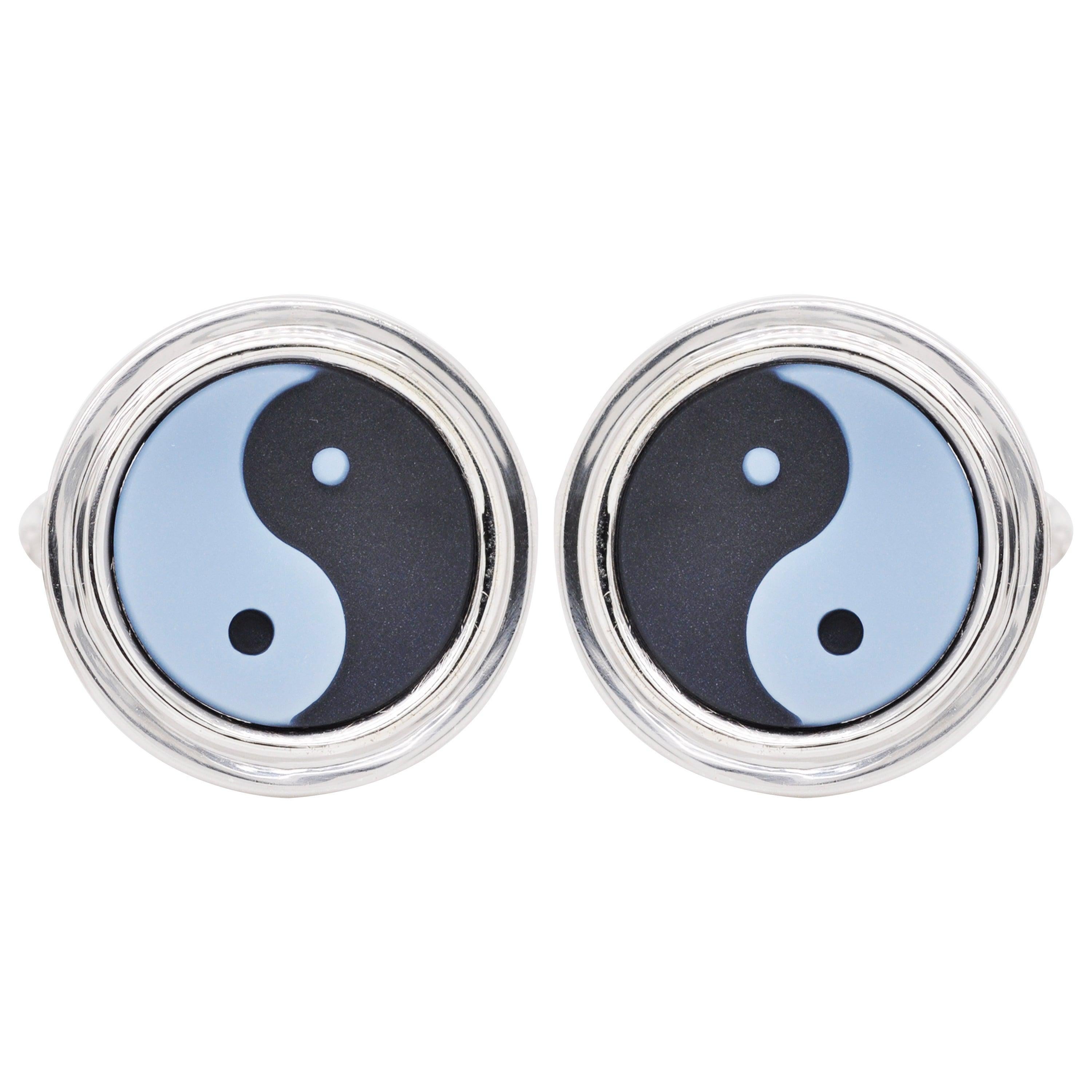 Red Lacquer yin yang yinyang sign dangle earrings 