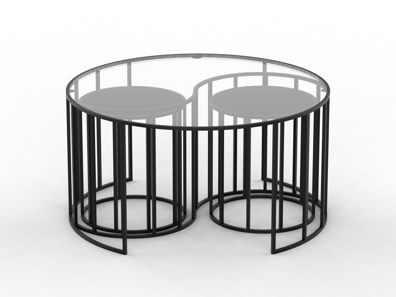 Buriné Table basse Yin Yang  par  Studio A Namit Khanna en vente