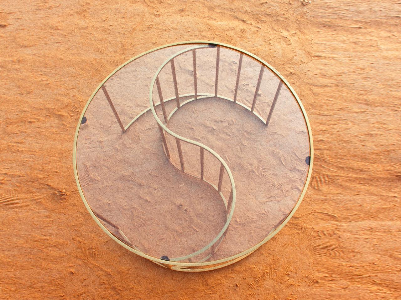 Fer Table basse Yin Yang  par  Studio A Namit Khanna en vente