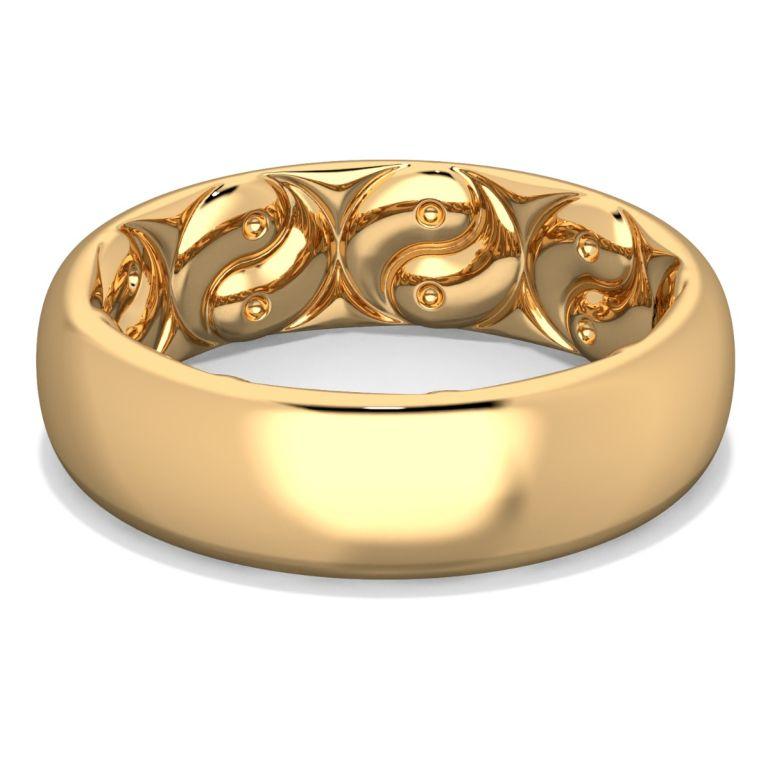 Bracelet mode Yin-Yang en or jaune 14 carats en vente 1