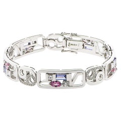 “YIN-YANG” Love Collection Bracelet 18k Gold, Brilliants, Tanzanite, Tourmaline