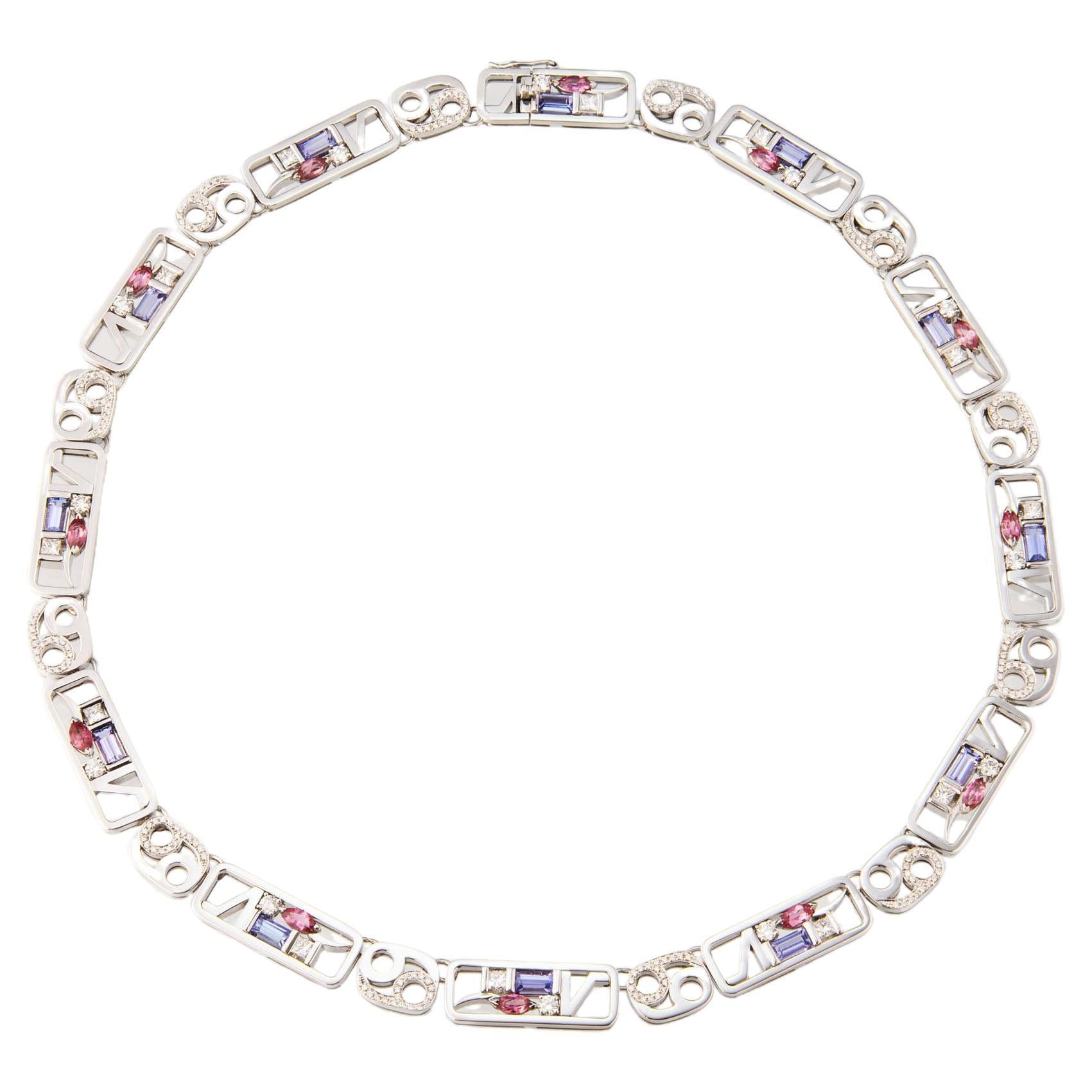 “YIN-YANG” Love Collection Necklace 18k Gold, Brilliants, Tanzanite 
Tourmaline in vendita