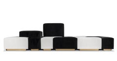 Yin Yang Modulares Sofa aus Samt