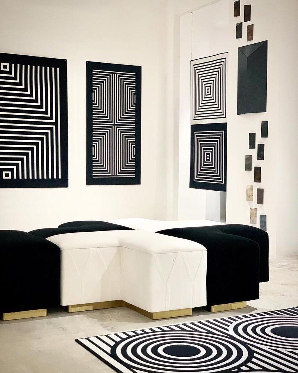 Yin Yang Modulares Sofa aus Samt (Moderne) im Angebot