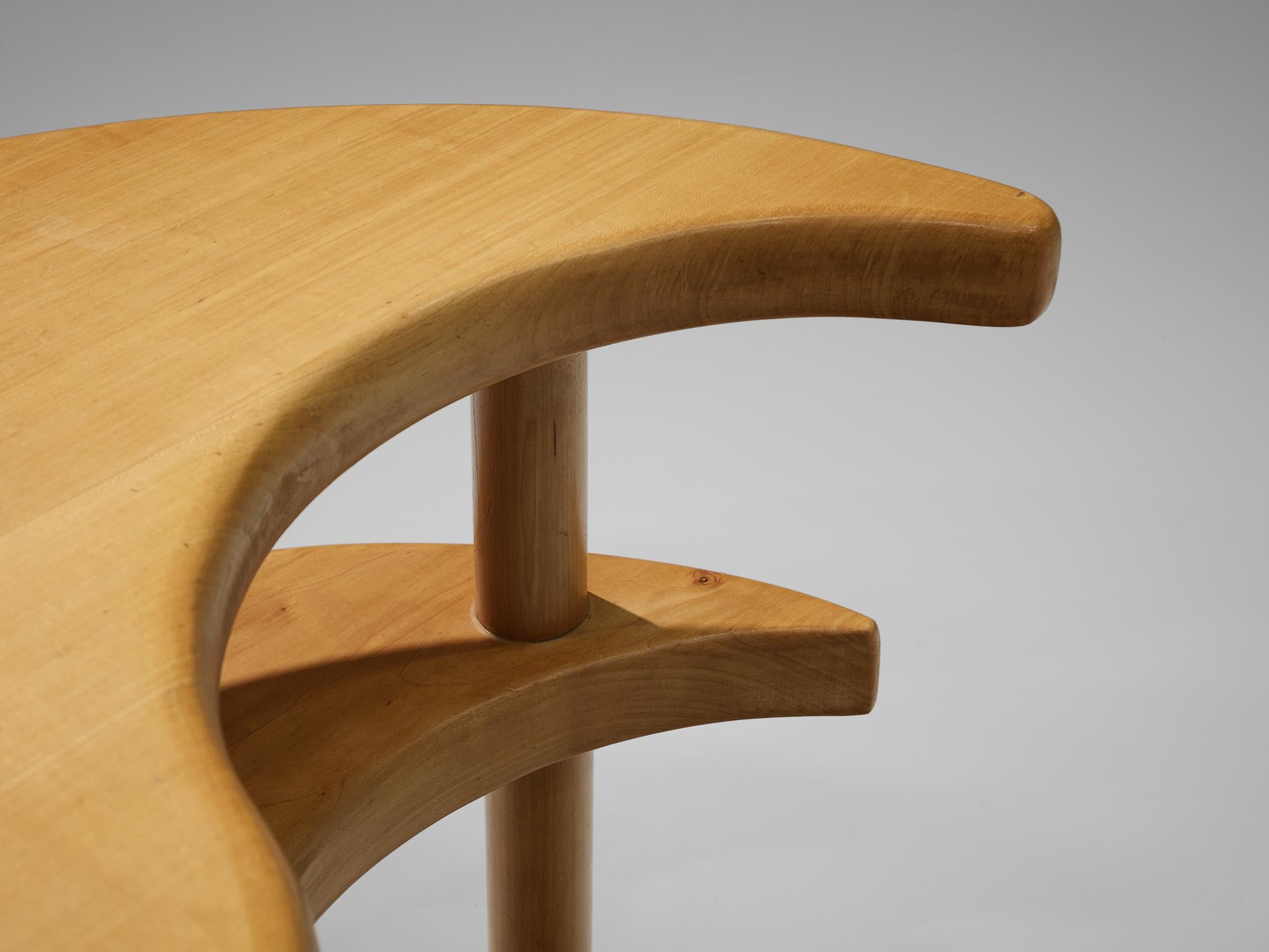 Mid-20th Century Yin Yang Nesting Coffee Table in Beech