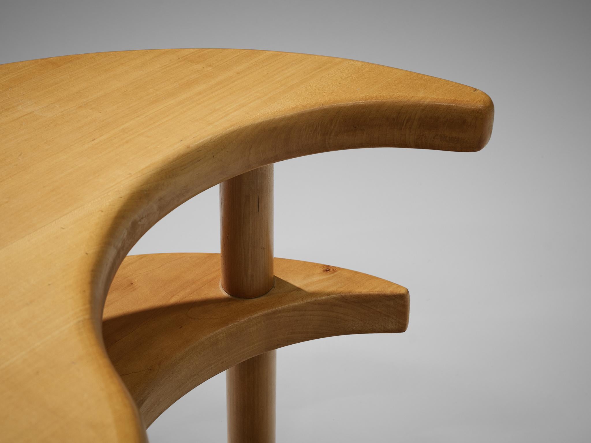 Mid-20th Century Yin Yang Nesting Coffee Table in Beech