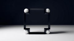 Yin Yang Side Table, Steel and Porcelain, by AUSTE OST