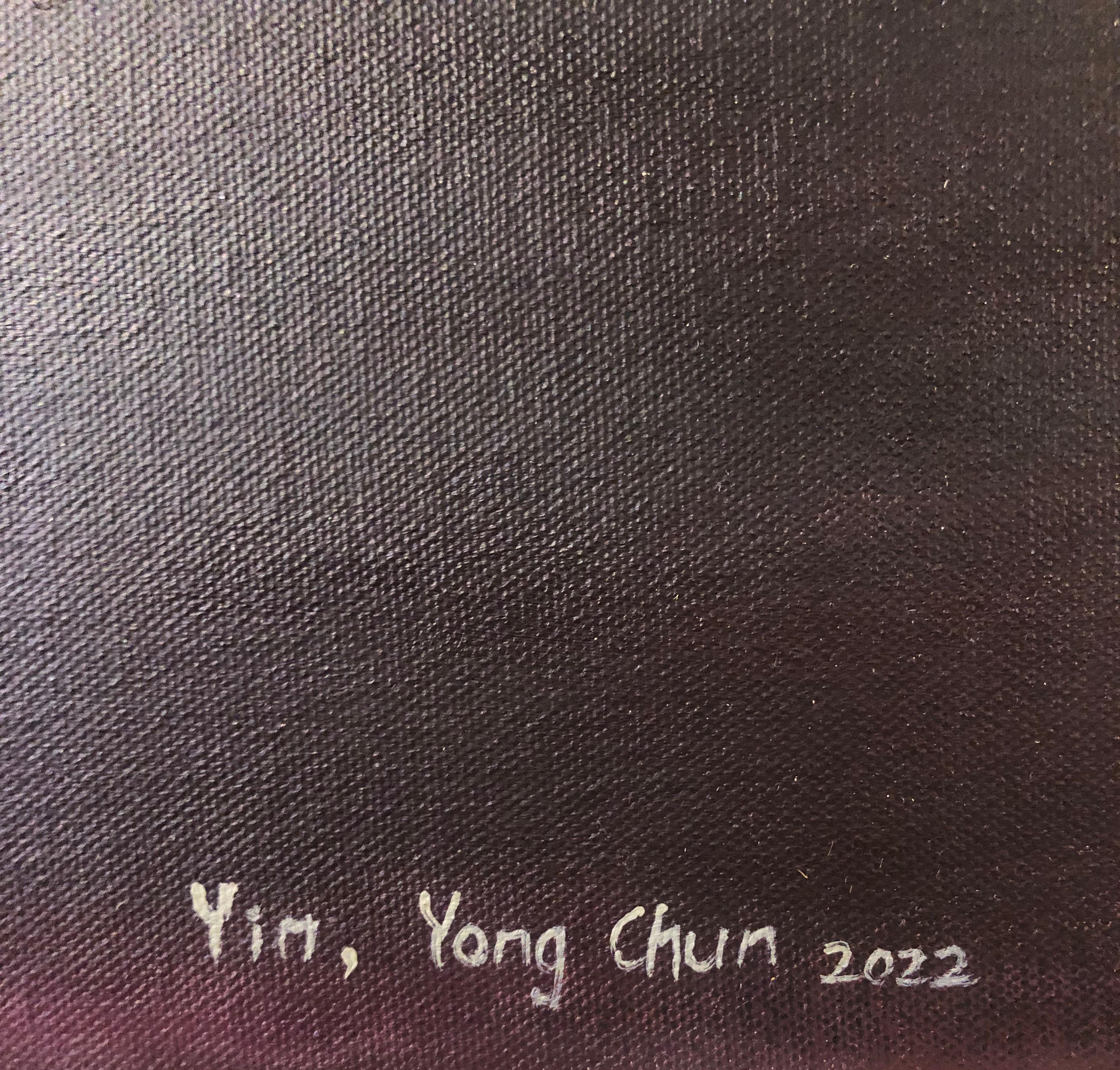 Peinture à l'huile de Yin Yong Chun, « Roses blanches avec pot de Chine », 60 x 48 en vente 4