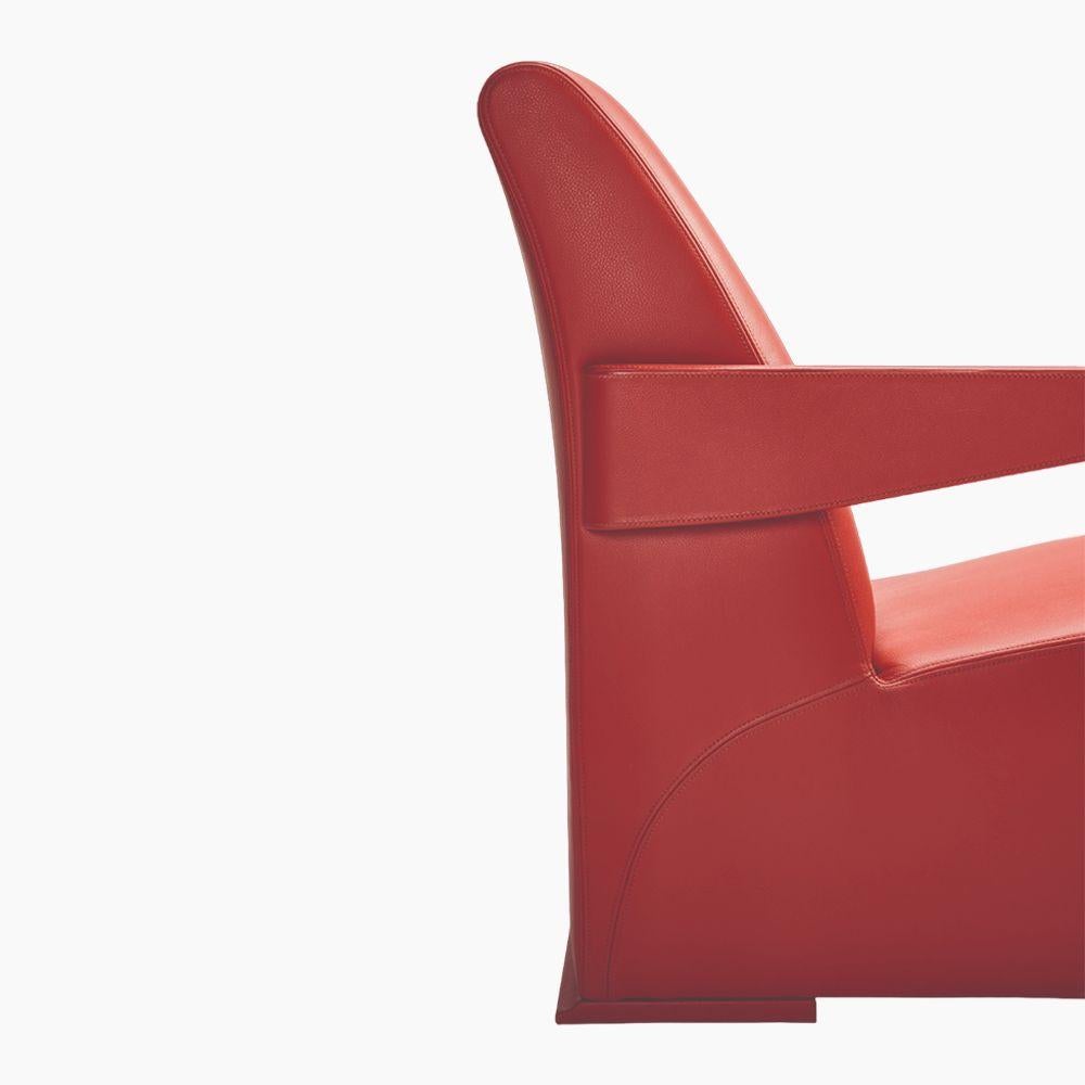 French Ying Armchair Leather Armrests For Sale