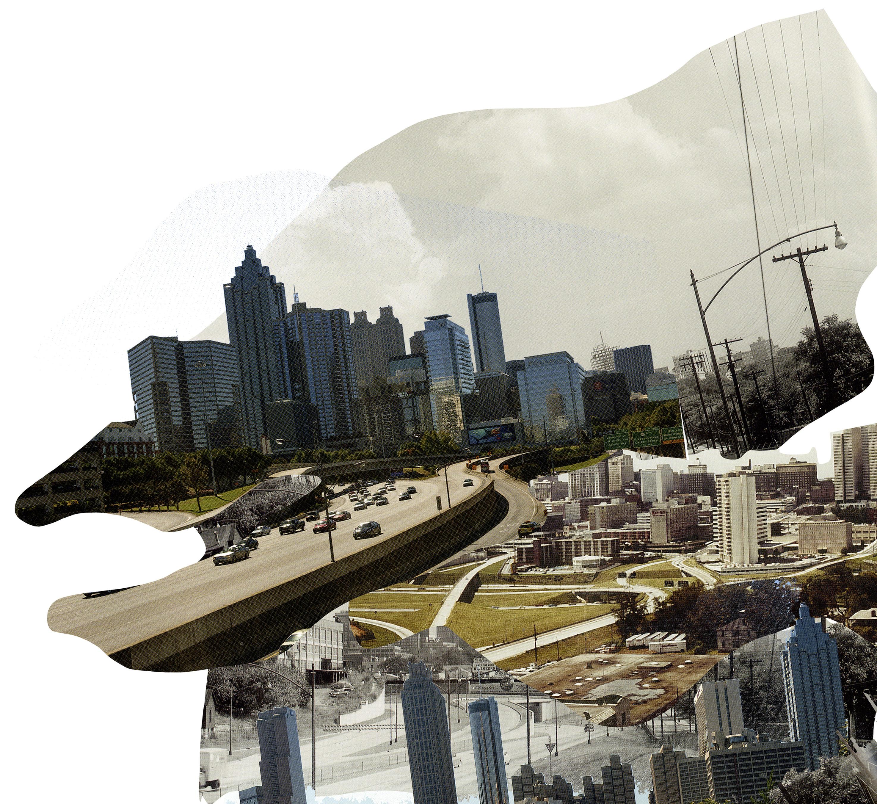 Atlanta High Museum and Skyline. From the series Lost In Translation. Diptych For Sale 2