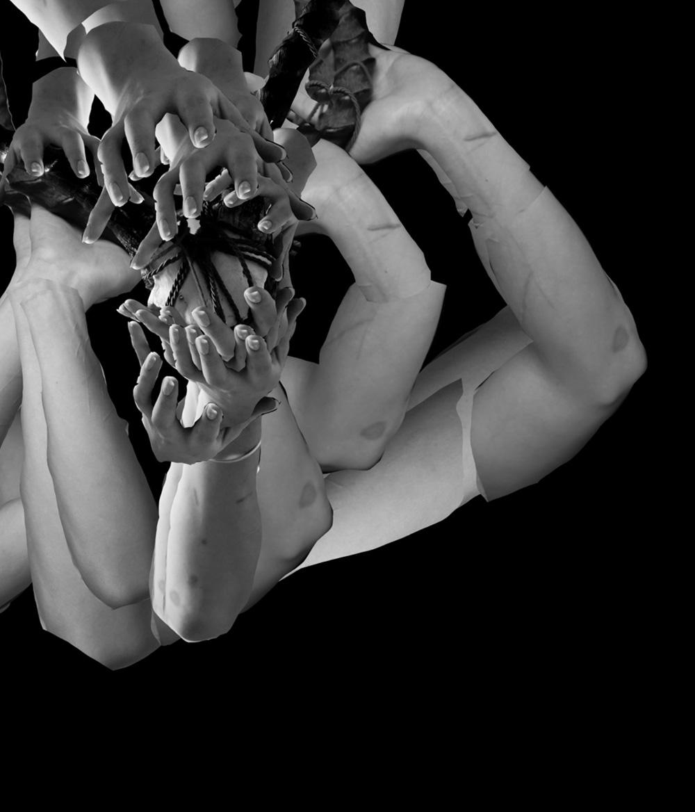 Fragmented-Untitled 3. photographie numérique par collage - Noir Abstract Photograph par Ying Chen