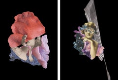Untitled 5 & 3 Diptychon. Abstrakte figurative Farbe-Fotografie in limitierter Auflage
