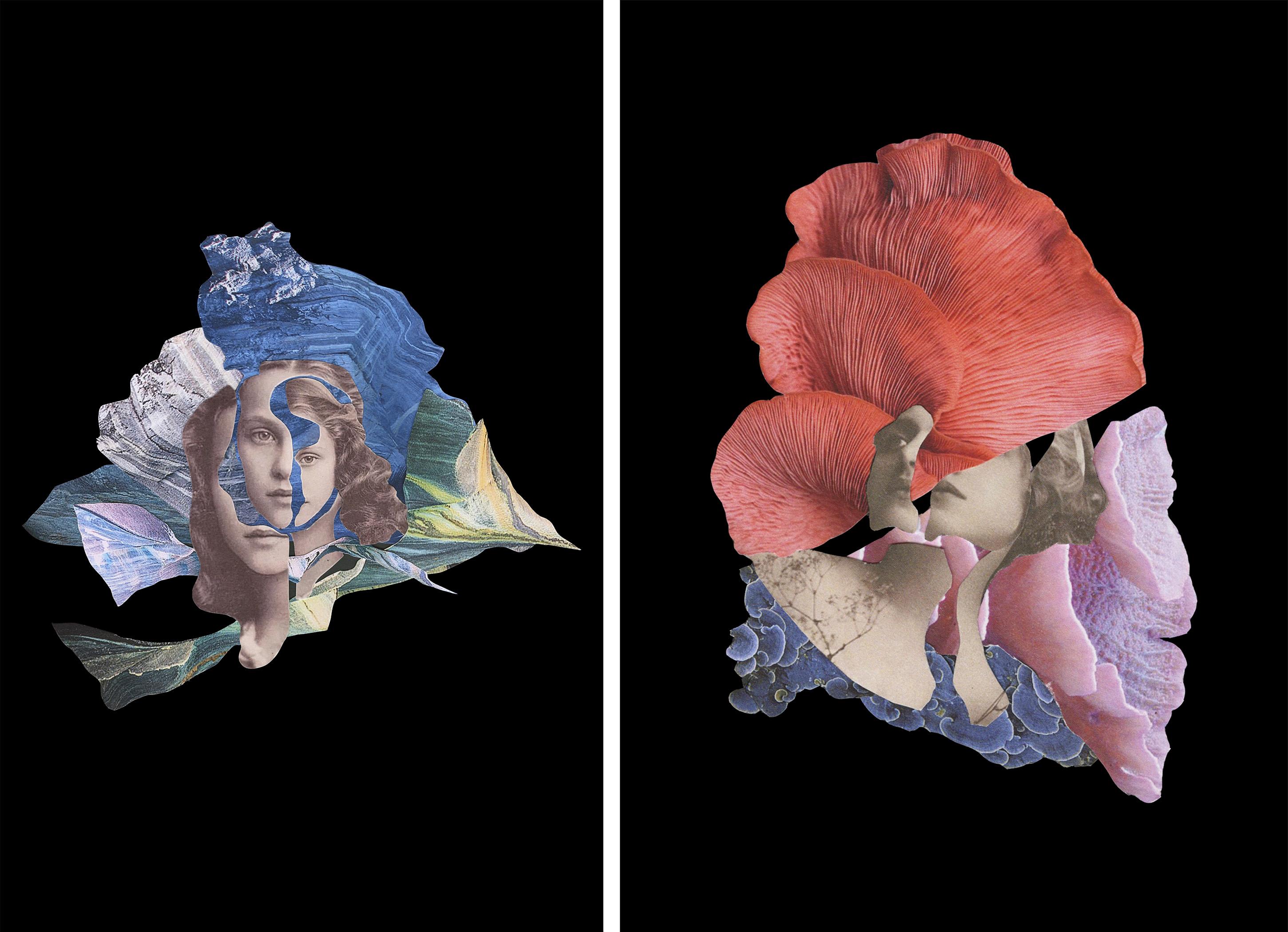Her-Untitled 7 & 5 Diptych. Digital Collage Photograph