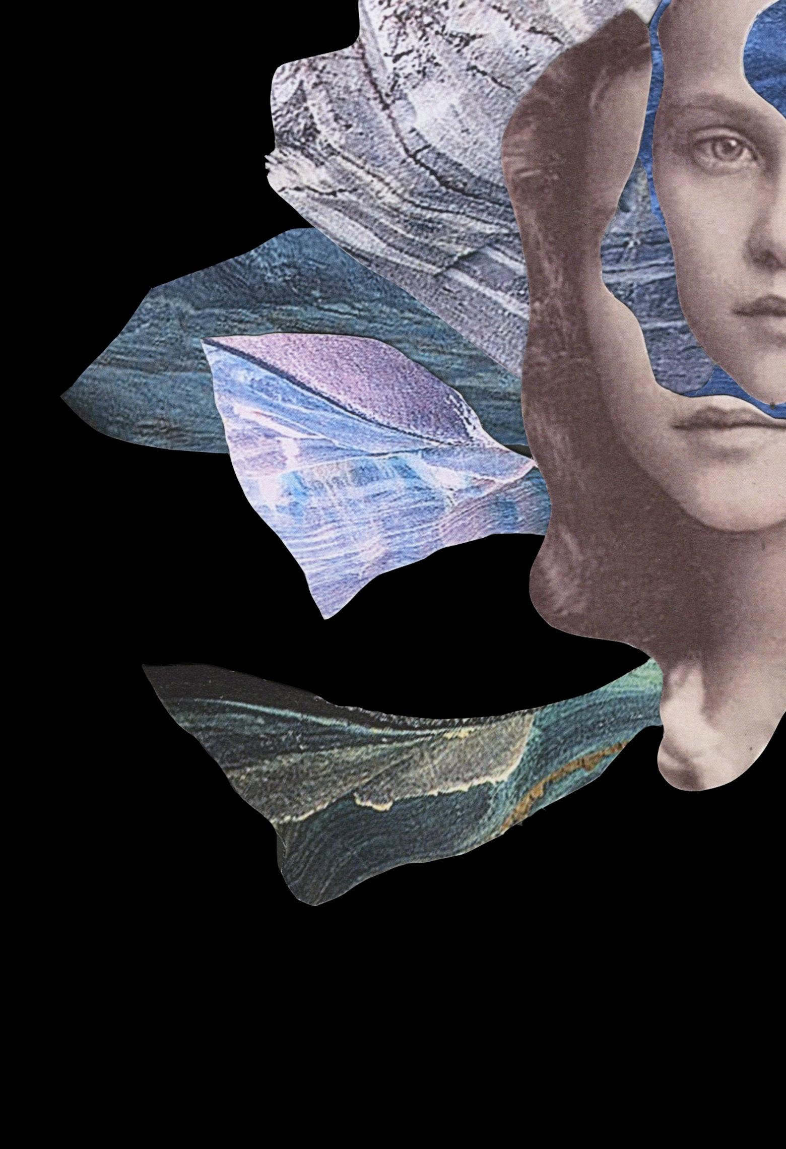 Her-Untitled 7. Digital Collage Photograph - Black Abstract Photograph by Ying Chen