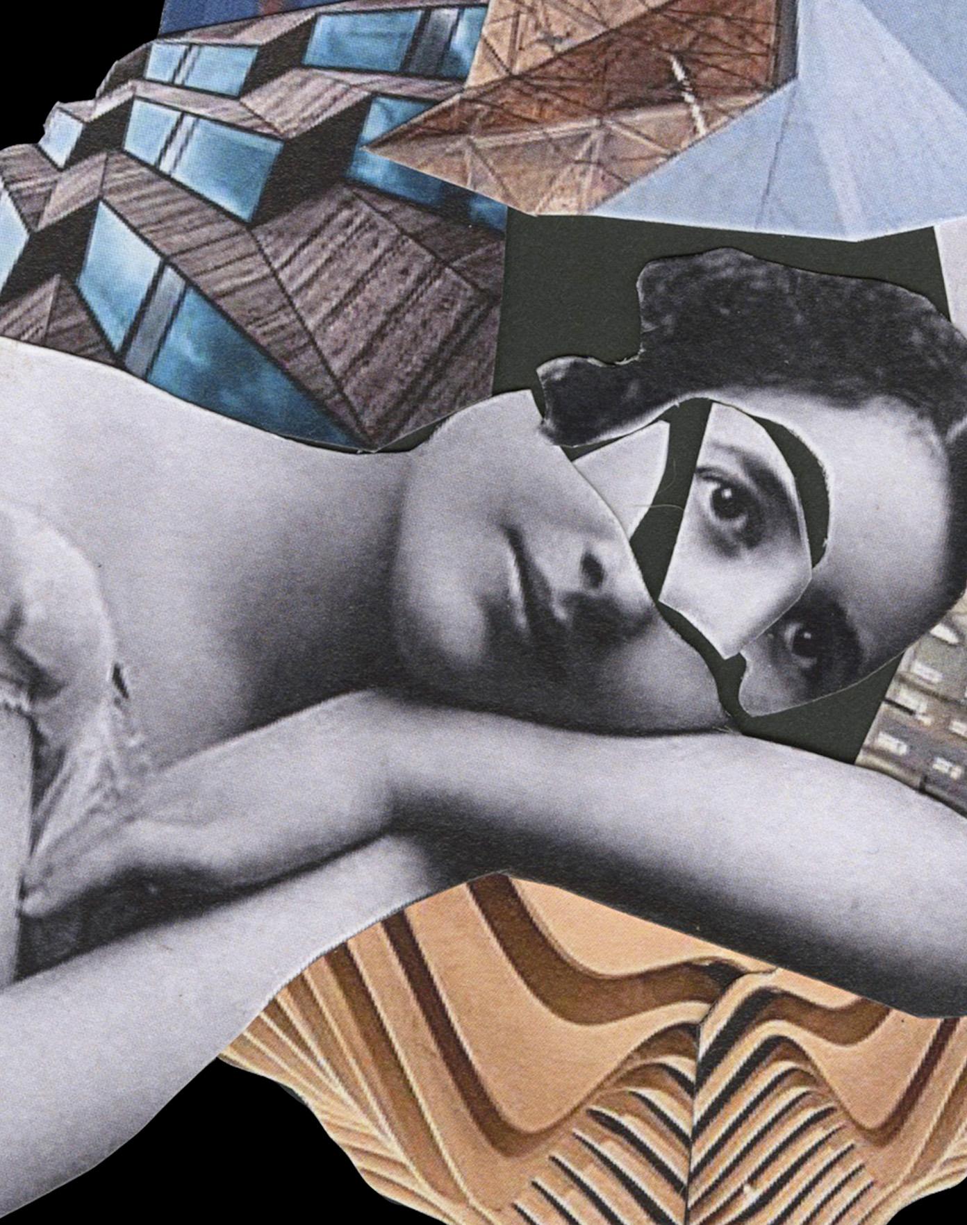 Her-Untitled 8. photographie numérique par collage - Noir Abstract Photograph par Ying Chen