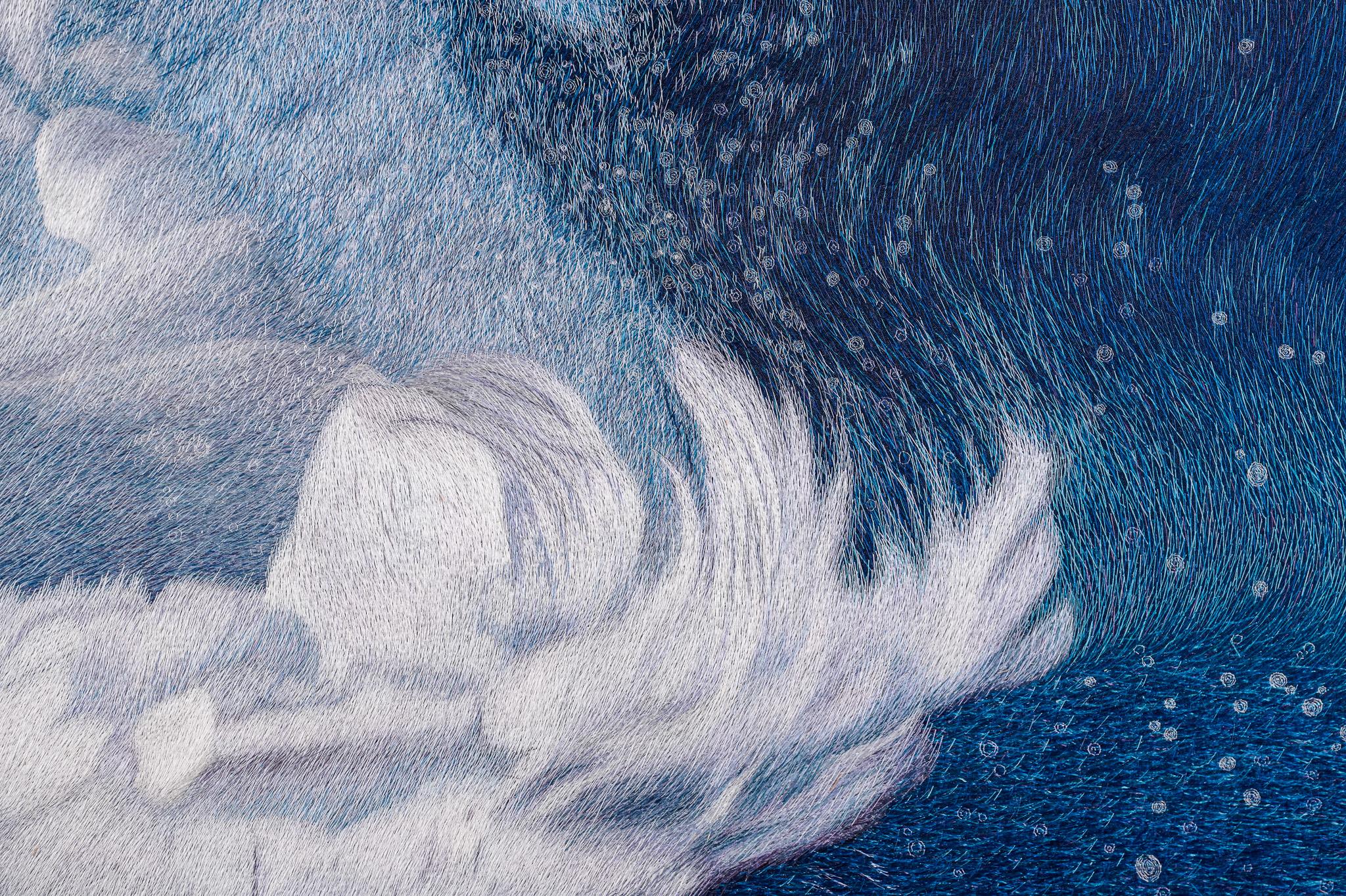 Swan Lake, Chinese Silk Embroidery Painting For Sale 4