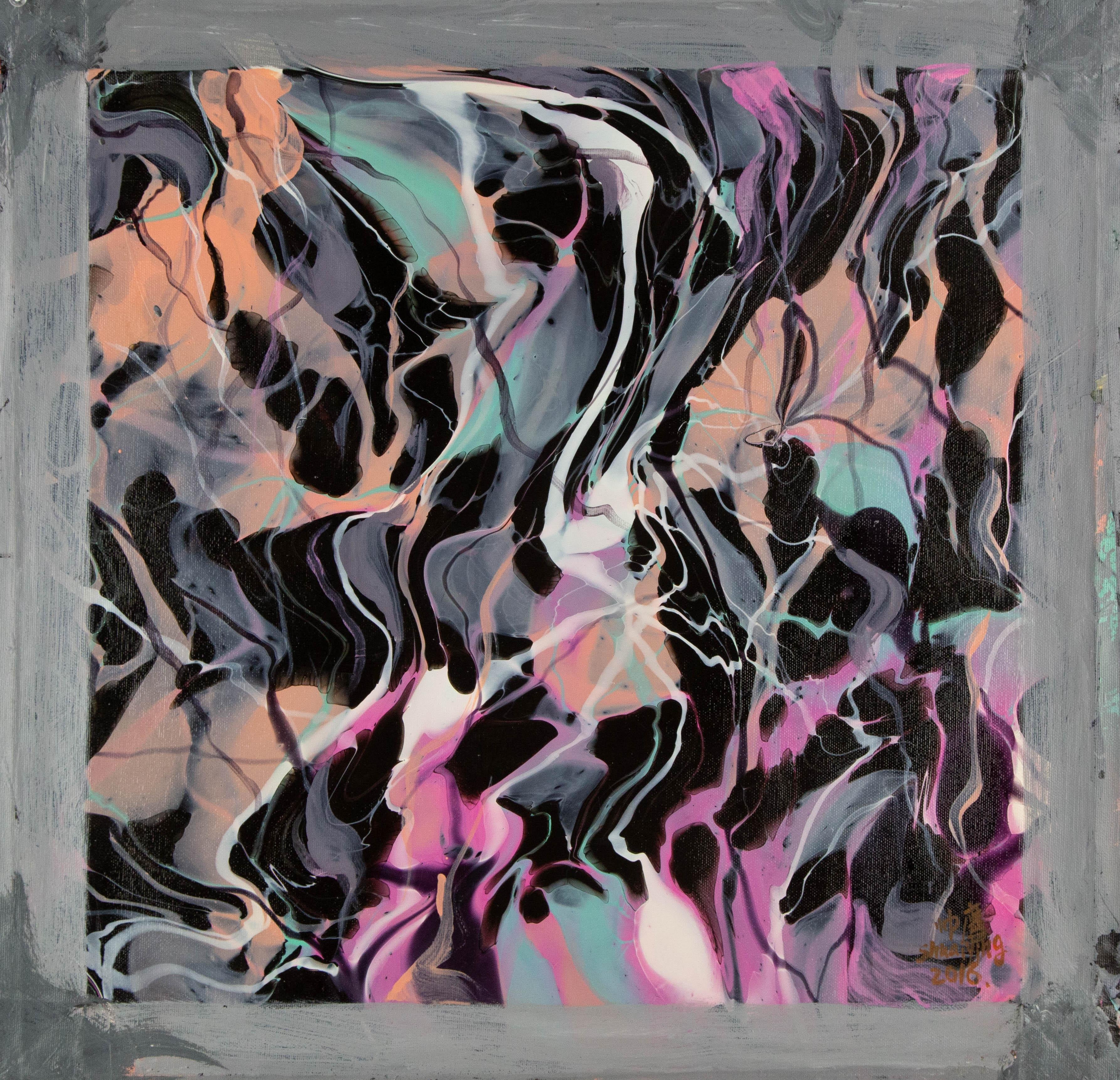 Ying Shuai Acrílico Original Abstracto Sobre Lienzo 