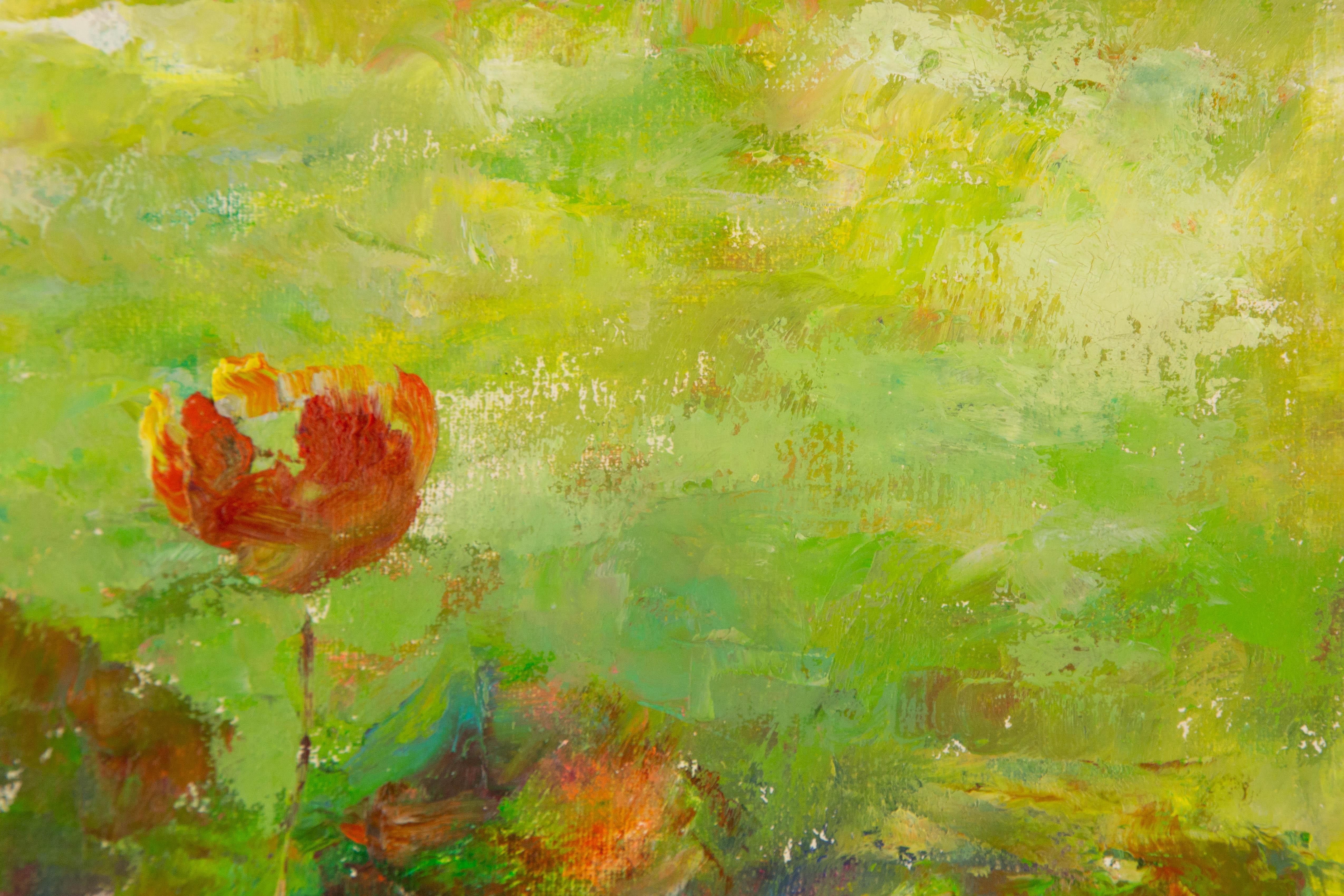 Ying Wang Floral Original Oil On Canvas 