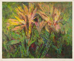 Ying Wang Floral Óleo original sobre lienzo "Olor de flor"