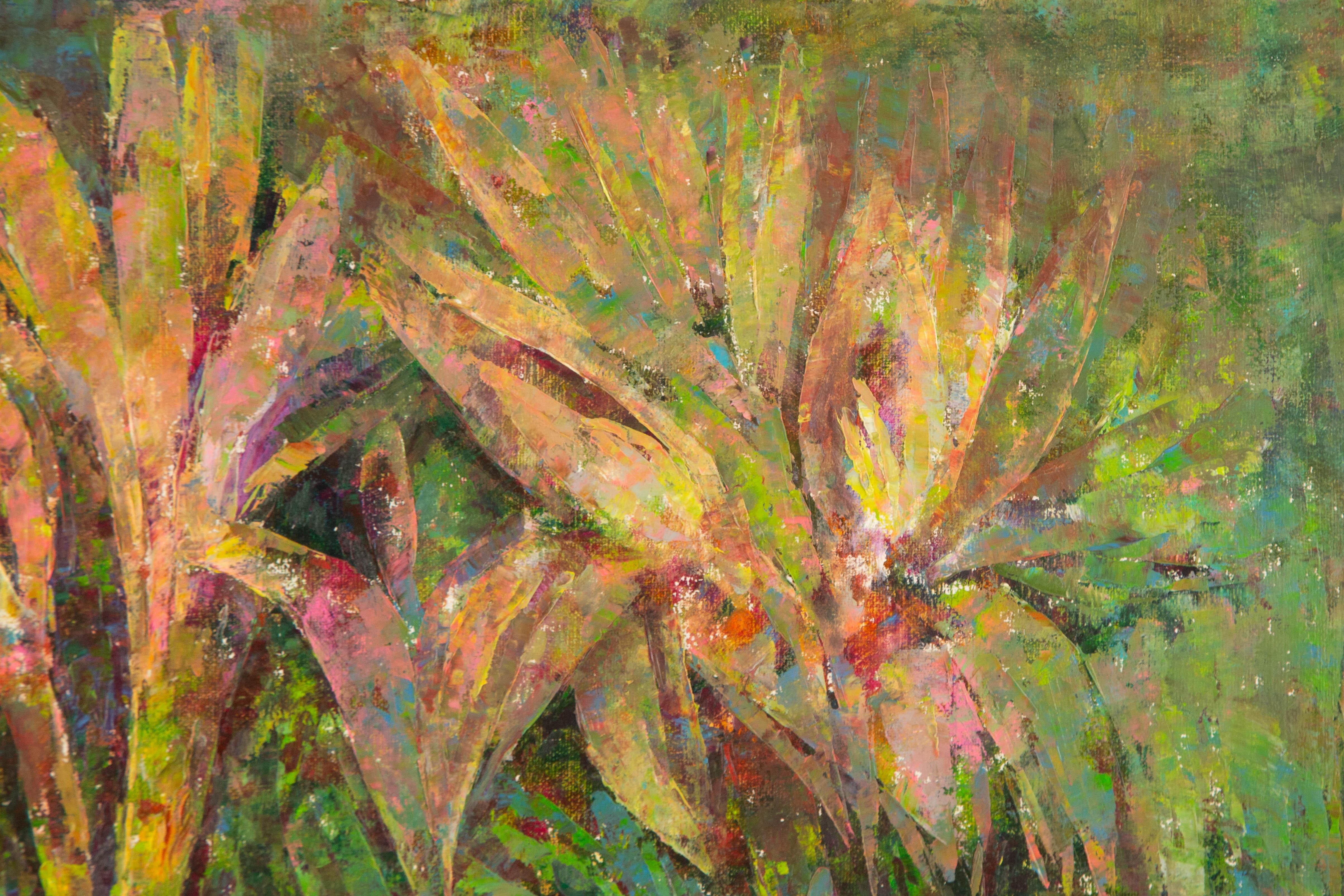 Ying Wang Floral Original Oil On Canvas 