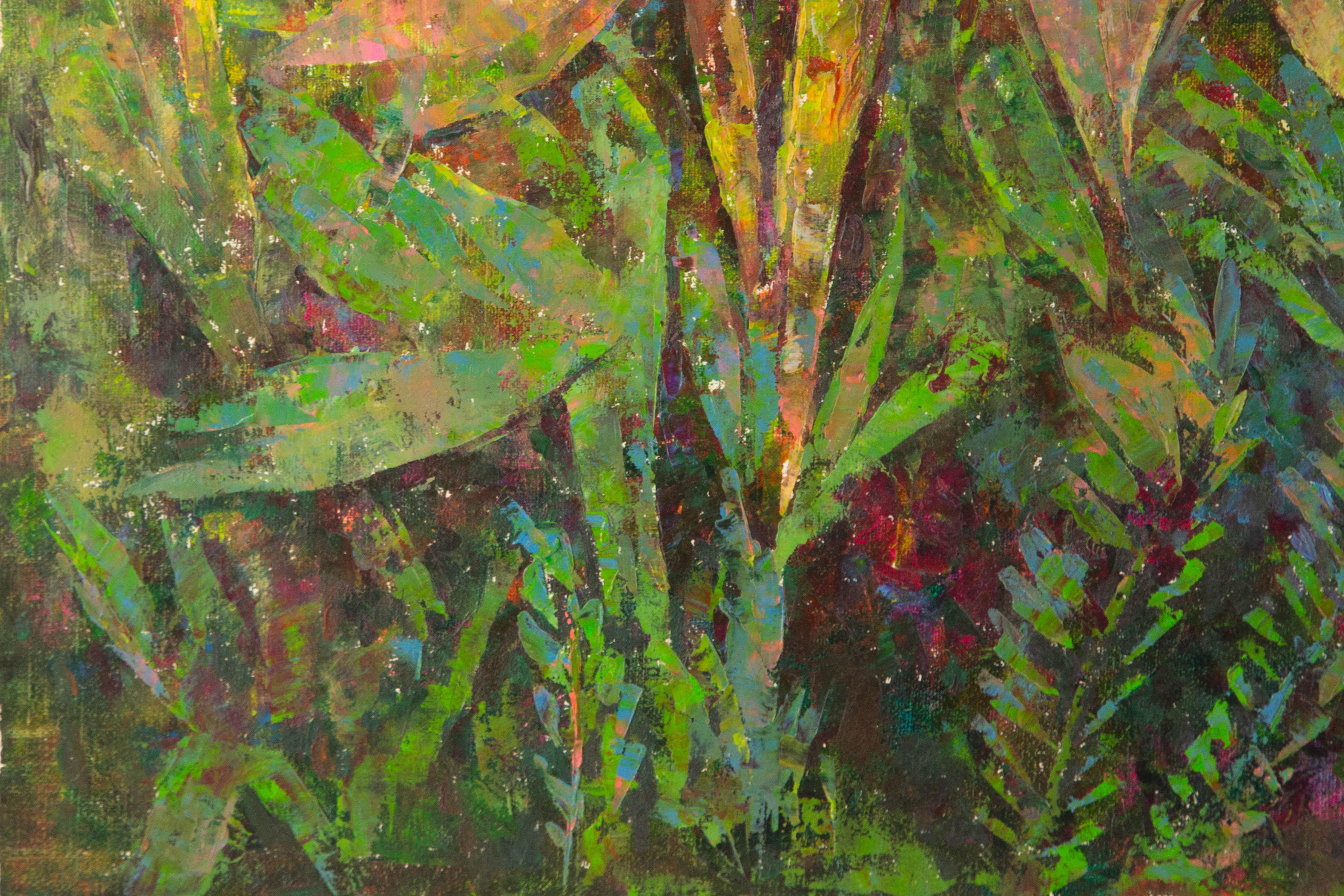 Ying Wang Floral Original Oil On Canvas 