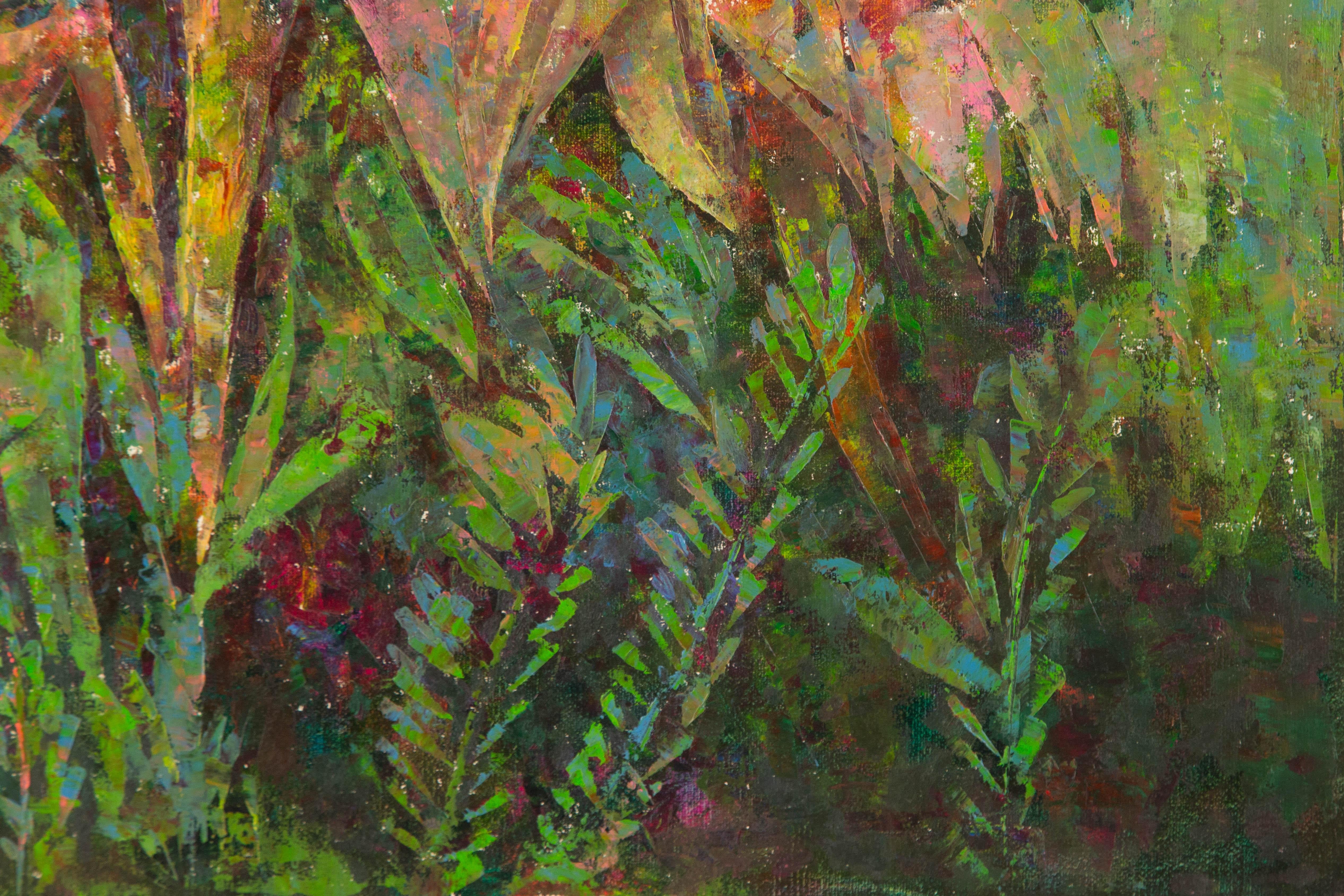 Ying Wang Floral Original Oil On Canvas 
