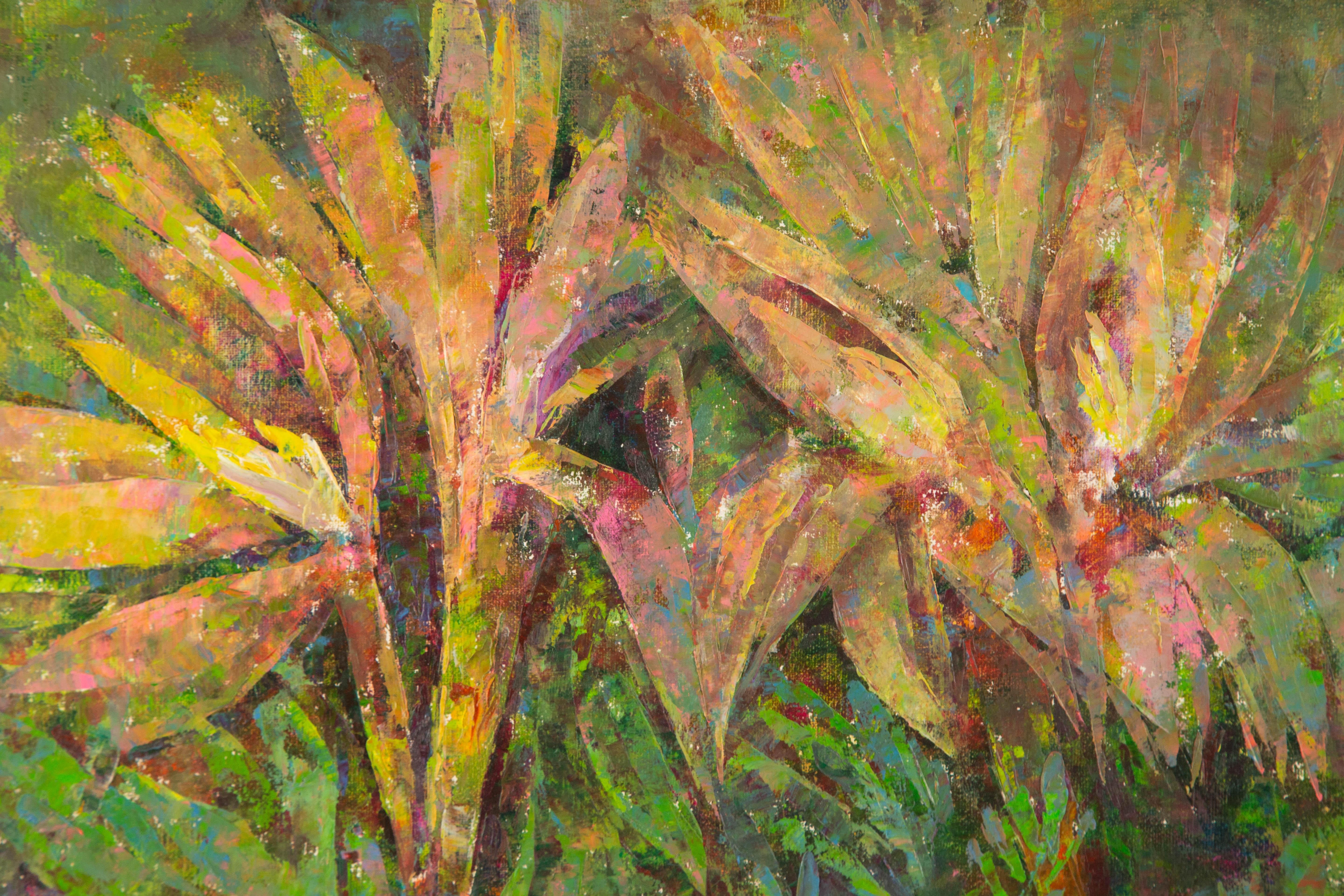 Ying Wang Floral Original Oil On Canvas 