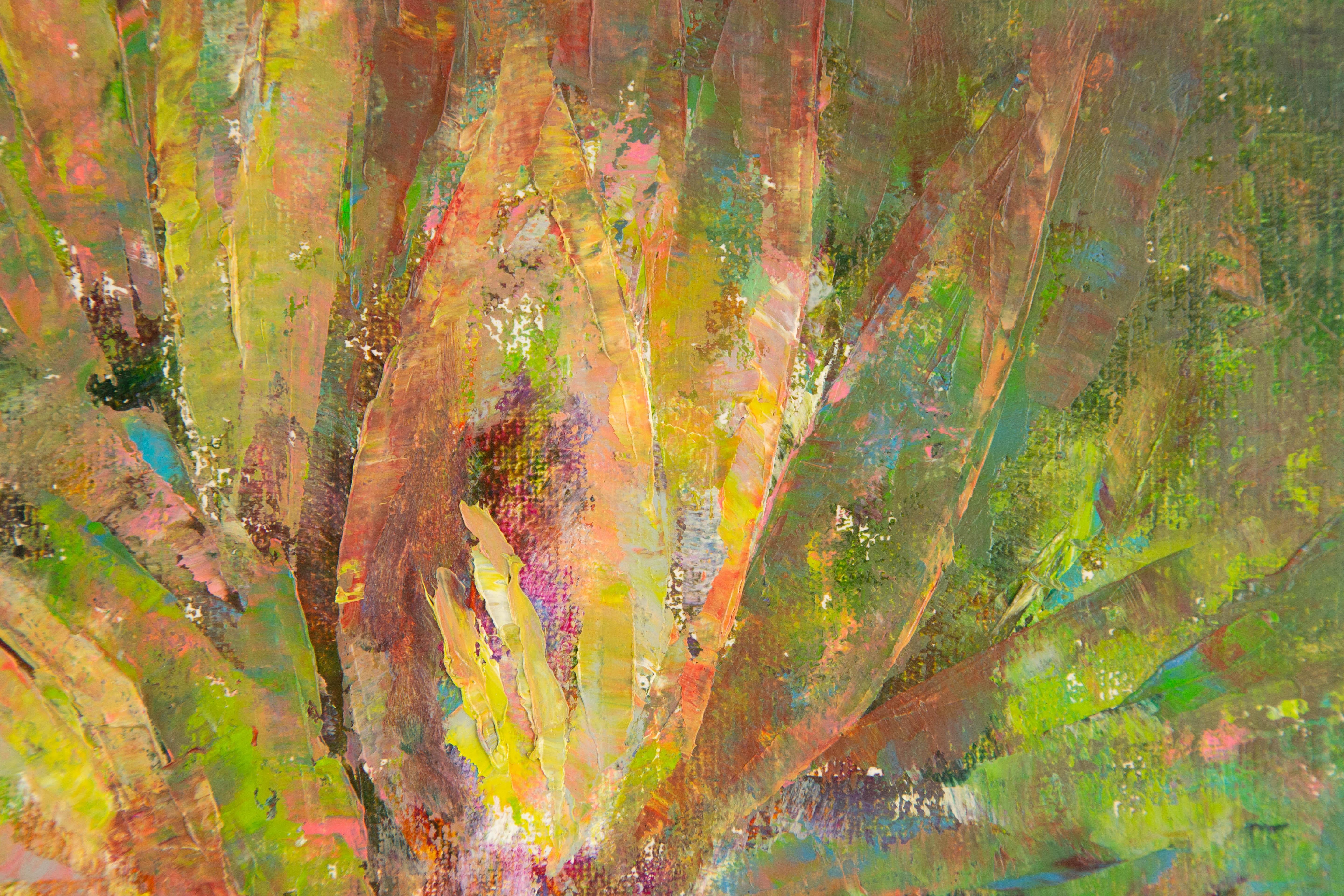 Ying Wang Floral Original Oil On Canvas 