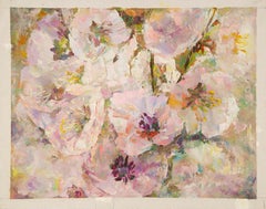 Ying Wang Floral Óleo original sobre lienzo "El aroma"