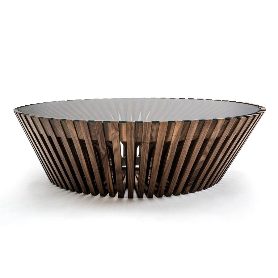 Couchtisch aus Holz und Glas von Ying & Yang, entworfen von Steve Leung, hergestellt in Italien (Italienisch) im Angebot