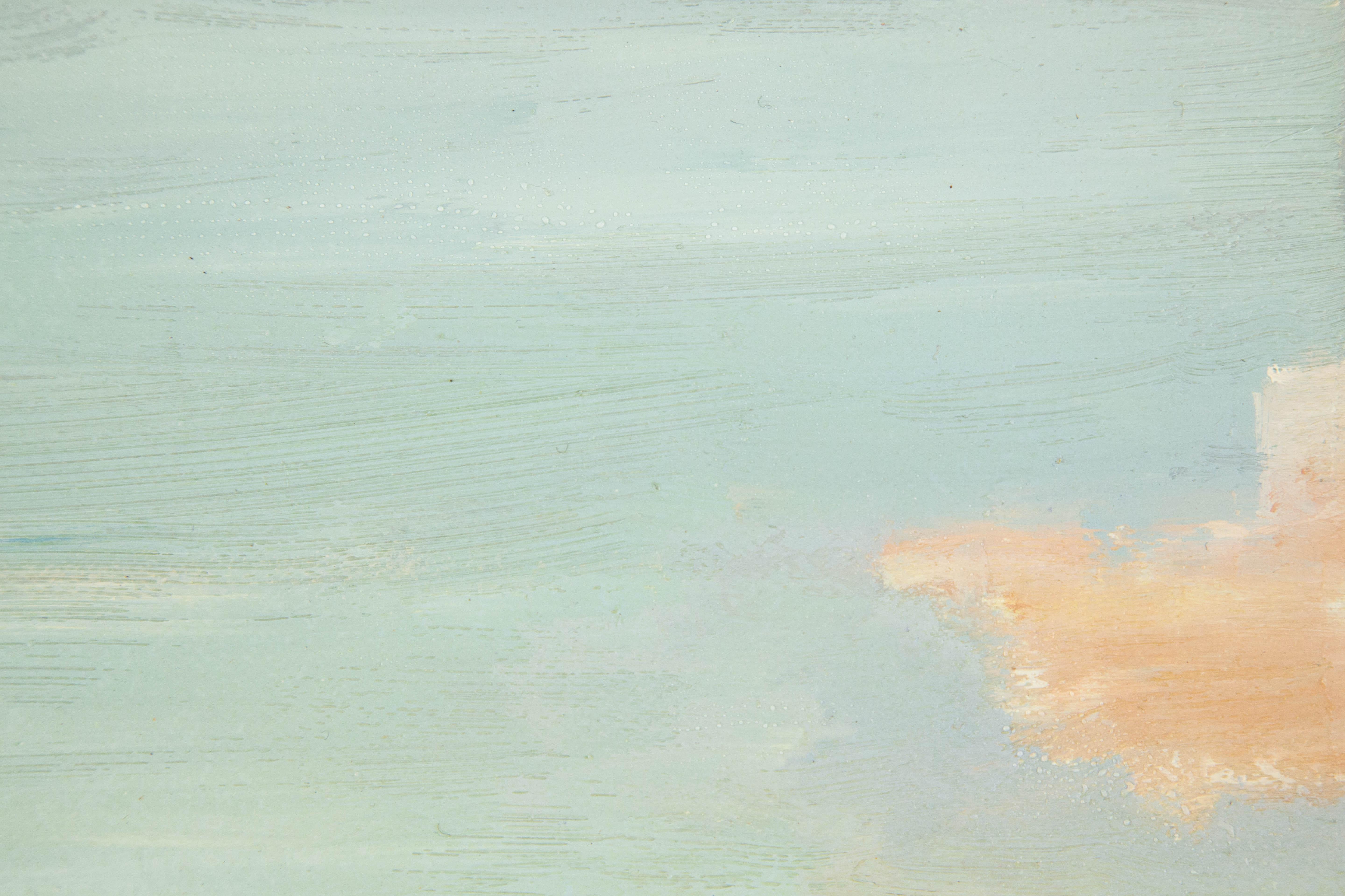  Title: Sunset Glow
 Medium: Oil on canvas
 Size: 12 x 12 inches
 Frame: Framing options available!
 Condition: The painting appears to be in excellent condition.
 Note: This painting is unstretched
 Year: 2000 Circa
 Artist: Yingying Cui
