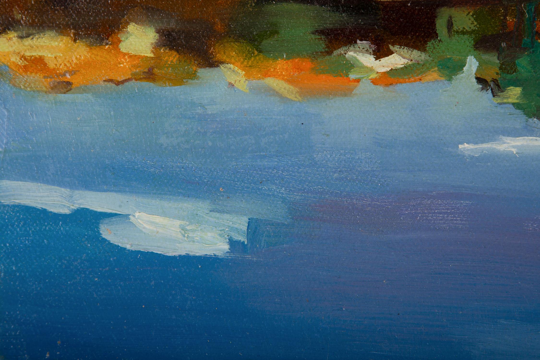 YingYing Cui Landschaft, Original-Ölgemälde „Lakeview“, Original im Angebot 3