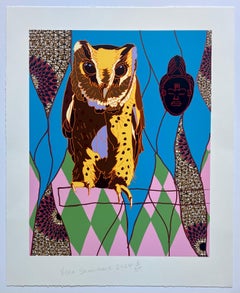 Afrikanischer Vogelzauber (Sokoke Scops- Eule und Okuyi-Maske)