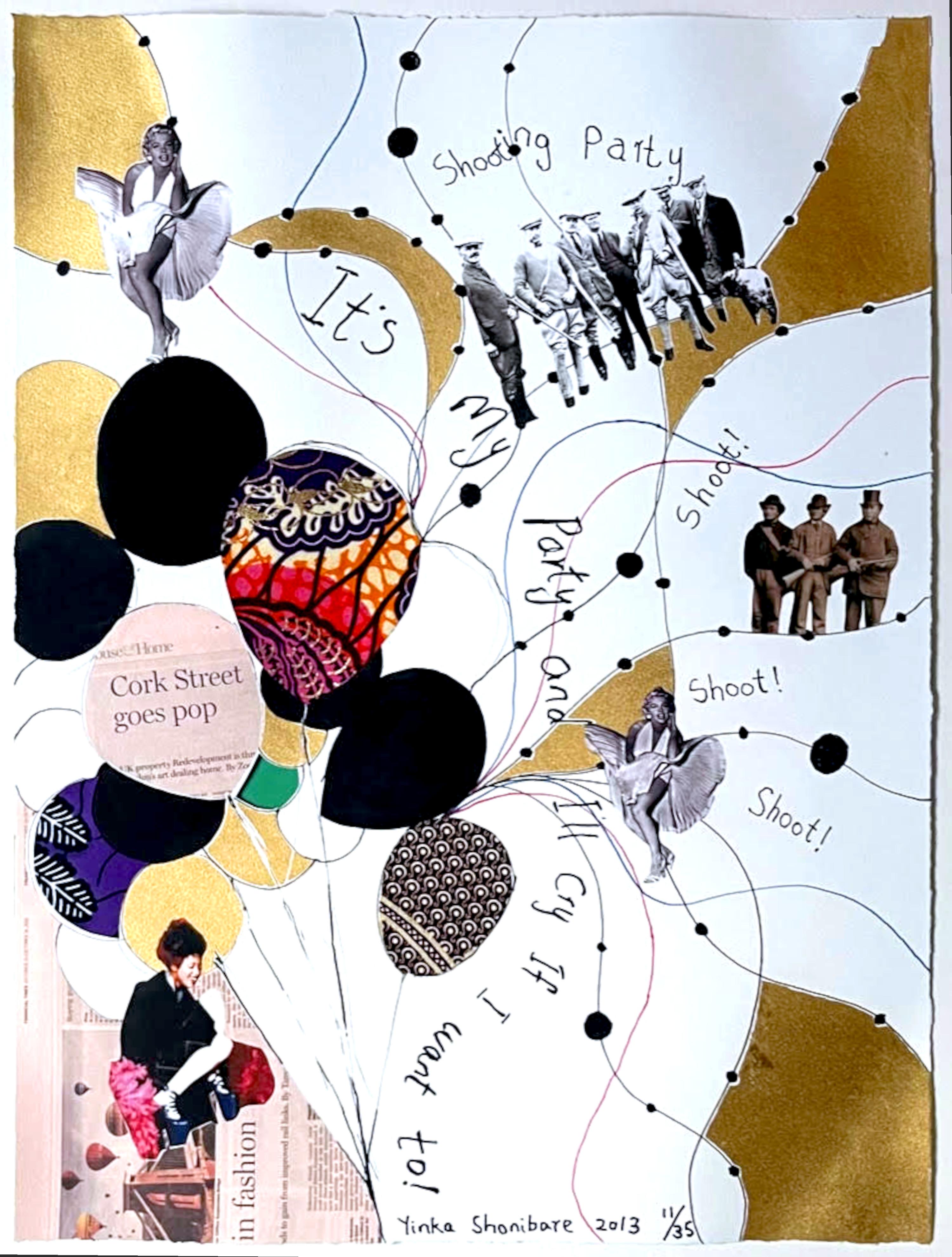 It's My Party & I'll Cry If I Want To, 24ct gold leaf embellishment, Mixed Media - Contemporary Mixed Media Art by Yinka Shonibare