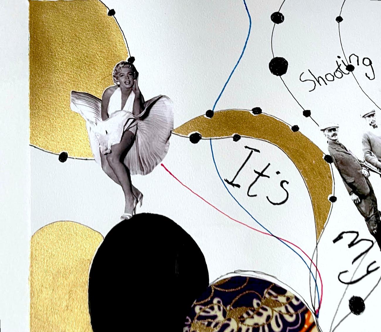 It's My Party & I'll Cry If I Want To, 24ct gold leaf embellishment, Mixed Media For Sale 4
