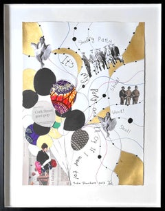 It's My Party & I'll Cry If I Want To, 24ct gold leaf embellishment, Mixed Media