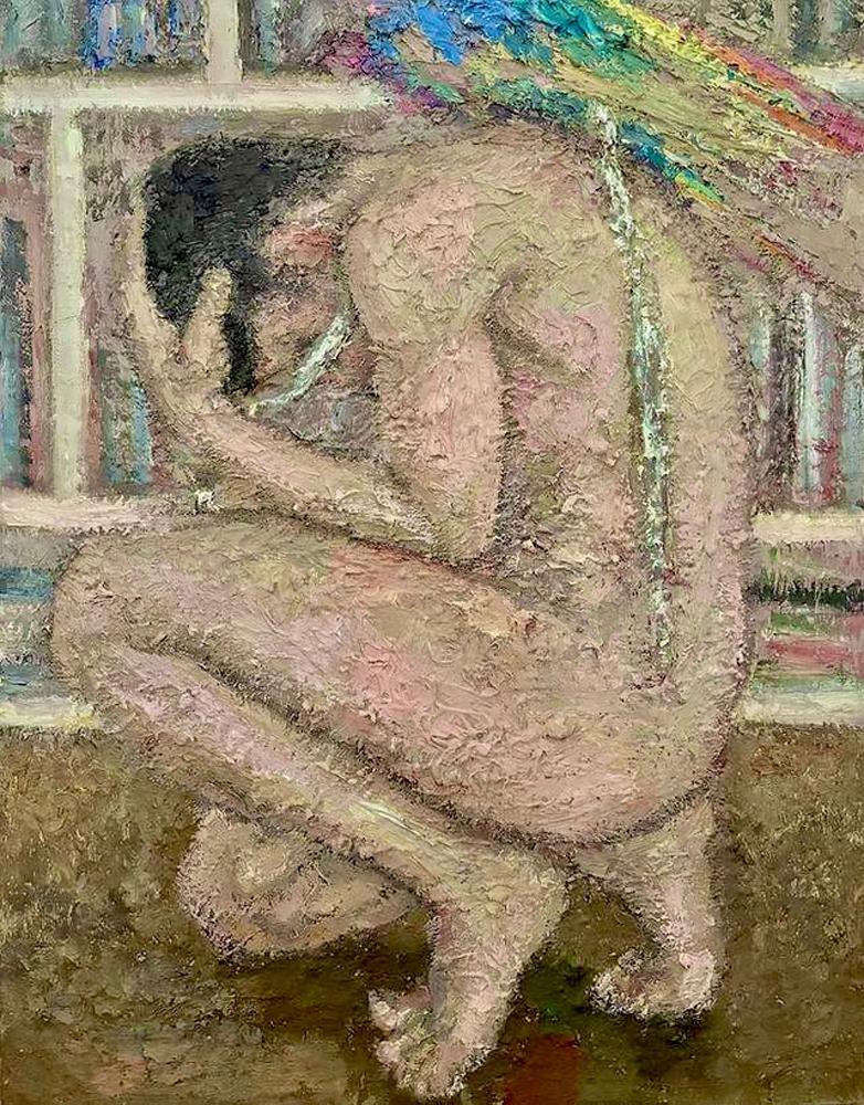 At the library (Oil Painting)